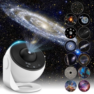 Fanttik LED-Sternenhimmel LED Nachtlicht 360 Drehbare 13 in 1 Planetarium Galaxie Projektor, Deckenprojektion Lampe Kindernachtlichte Erwachsene Schlafzimmer Party