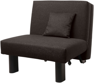 Faltsessel Kalomira Bezug Flachgewebe Metall schwarz / schoko 21511
