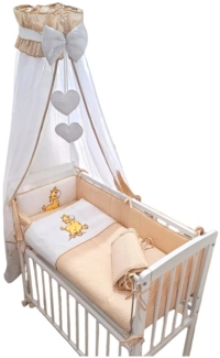 Babybettwäsche für Beistellbett 40x90 – Giraffe Design in Beige