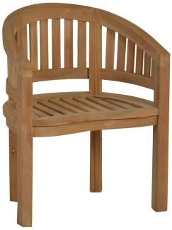 MiaMöbel Teak Armlehnstuhl Massivholz Teak Modern