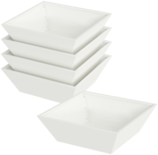 vidaXL Garten-Pflanzgefäß 5 pcs Weiß 50 x 50 x 15 cm 873827