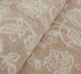 Wohndecke Wohndecke Glorinda in Beige mit Muster aus Biobaumwolle Mix, Sandiik, weich zart gemütlich wärmende natürlich