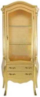 Casa Padrino Barock Vitrine Gold - Vitrinenschrank - Wohnzimmerschrank