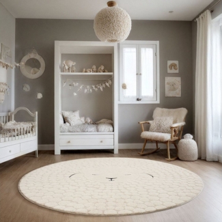 the carpet Teppich Elisa Kids, rund, Höhe: 12 mm, Kids Kinderzimmer Teppich strapazierfähig und pflegleicht