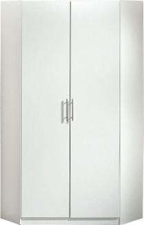 Eckschrank Runner Eckkleiderschrank 95x95x198cm weiß 2-türig