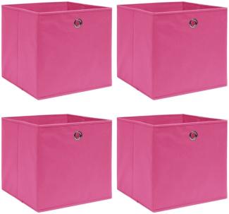 vidaXL Aufbewahrungsboxen 4 Stk. Rosa 32x32x32 cm Stoff 288345