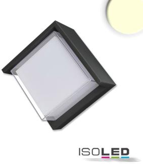 ISOLED LED Wandleuchte eckig 6W, IP54, sandschwarz, warmweiß