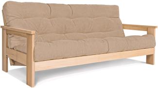 Marior HOME 'MEXICO' Klappsofa, Buchenholz, Unbehandelt, Beige