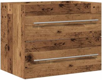 Waschbeckenunterschrank, Badschrank Altholz-Optik 60x38,5x48 cm de7525