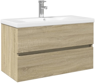 vidaXL 2-tlg. Badmöbel-Set Keramik und Holzwerkstoff 3307663