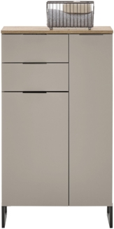 Bega Consult Midischrank DENVER, 2 Türen, 2 Schubladen, Beige, Evoke Eiche Dekor, B 60 x H 106 x T 32 cm