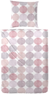 Westminster Bettwäsche Mikrofaser Kreise rosa rot 135 x 200 cm