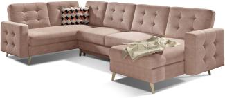 Asgard U, Ecksofa, Eckcouch, Rosa