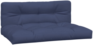 vidaXL Palettenkissen 2 Stk. Marineblau Stoff 378150
