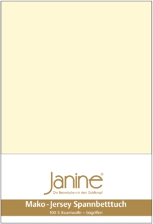 Janine Mako Jersey Spannbetttuch Bettlaken 140-160x200 cm OVP 5007 17 champagner