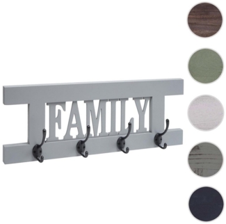 MCW Garderobenpaneel Familie-MCW-C60, Shabby-Look, Kleiderhaken individuell anbringbar