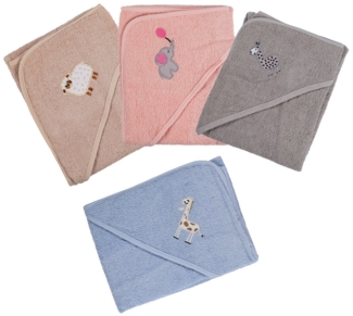 Clinotest Kapuzenhandtuch Kuscheliges Handtuch für Babys, 80x80 cm, verschiedene Farben, 100% Baumwolle, Saugstarkes Badehandtuch mit Kapuze