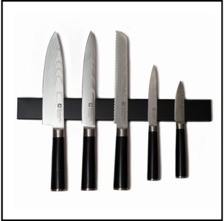 LIVINA HOME Messer-Set Messer-Set Küchenmesser, Kochmesser mit magnetische Messer-Leiste (6-tlg), Magnetleiste aus Edelstahl, inkl. Geschenk, Sommer Angebot!