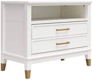 loft24 Nachtschrank Westerleigh Beistelltisch, Nachttisch, Nachtkonsole mit Schublade, MDF