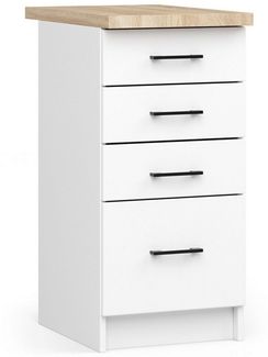 Raumhirsch Furniture Unterschrank Küchenunterschrank - Praktischer Stauraum - 4 Schubladen (viele Farbvarianten - Maße: 40 x 85 x 46 cm) - Hochwertig & stabil