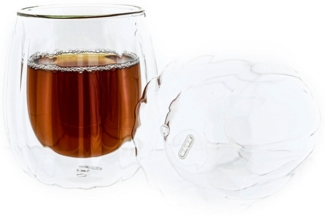 Mulex Latte-Macchiato-Glas Mulex Gläser Set Chicago, Borosilikatglas, doppelwandig, ideal f. Kaffee, Cappuccino, Latte Macchiatto, 2tlg
