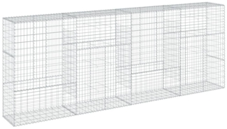 vidaXL Gabionen mit Deckel 400x50x150 cm Verzinktes Eisen 3295157