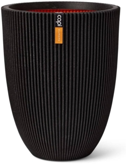 Capi Vase Groove Elegant 34x46 cm Schwarz 445496