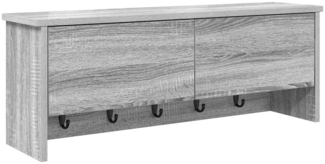 vidaXL Wandmontierter Kleiderständer Grau Sonoma 80 x 20 x 30 cm 874344