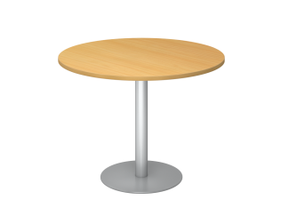 Besprechungstisch STF10 100cm Ø rund Buche Gestellfarbe: Silber