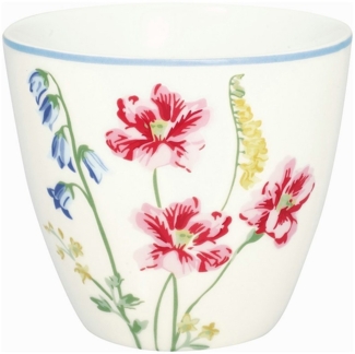 Greengate Becher Elwin Latte Cup white 0,35 l, Stoneware