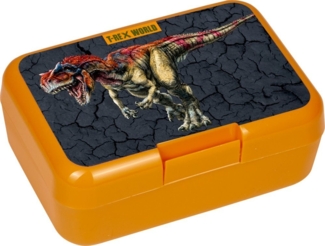 COPPENRATH DIE SPIEGELBURG Lunchbox Butterbrotdose T-Rex World Dino Dinosaurier Brotbox, Kunststoff, (Set, 2-tlg, 1), sehr stabile Ausführung