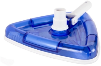 EVOLUTION Poolbodensauger Bodensauger Dreieck transparent mit Bürsten für 32/38 mm Schlauch