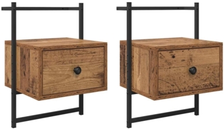 vidaXL Nachttisch 2 pcs Altholz 35 x 30 x 51 cm Holzwerkstoff 882164