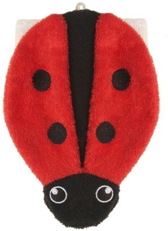 Fürnis Kinder Waschlappen Waschhandschuh BIO Marienkäfer groß
