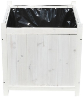 Melko Pflanzkübel Blumenkübel Pflanzkasten Blumentrog Holz 50x50 cm Blumenkübel (Stück), Innenbereich mit schwarzer Schutzfolie