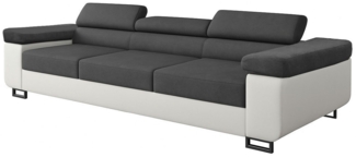 MOEBLO Schlafsofa BUZZ III, Sofa Couch Polstergarnitur Wohnlandschaft Polstersofa Gästebett Couchgarnitur Couch für Wohnzimmer Sofagarnitur - (BxHxT): 283 x 98 x 107 cm, mit Schlaffunktion und Verstellbaren Kopfstützen