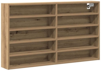 vidaXL Vitrine mit Regal Artisan-Eiche 100 x 15 x 58 cm Holzwerkstoff 873905