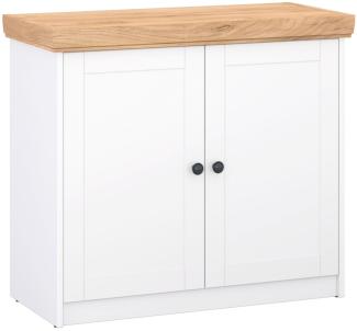 Kommode Sky Sideboard 92 x 41 x 82 cm weiß Gold Craft Eiche