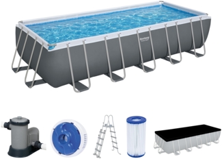 Power Steel™ Frame Pool, Grau, 640 x 274 x 132 cm