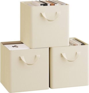 Woltu Aufbewahrungsbox (3 St), faltbare Stoffboxen 3 Stück, mit Griffen Metallrahmen