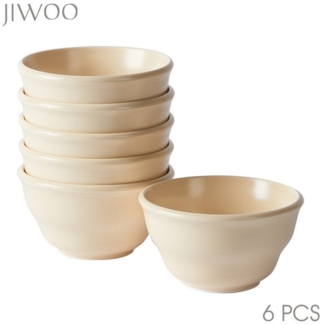 JIWOO Schüssel 6er,Ø12cm,Müslischale,Obstschale,Salatschüssel,Servierschüssel, Keramik, (Keramik-Geschirrset, 6-tlg), Minimalistisches,Mikrowellen-und spülmaschinenfest,Stapelbares,Ø12cm