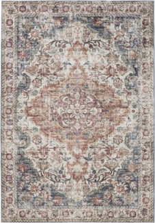 benuta Teppich George, rund, Höhe: 5 mm, Vintage-Look, Kurzflor, Teppich Wohnzimmer, Schlafzimmer, Waschbar