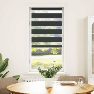 vidaXL Zebrarollo Schwarz 65x150 cm Stoffbreite 60,9 cm Polyester 4014228