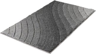Kleine Wolke Badematte Tender, Höhe 20 mm, rutschhemmend beschichtet, fußbodenheizungsgeeignet, Polyester, quadratisch, Badteppich, Wellen Design, mit Farbverlauf, Hoch-Tief Effekt, waschbar