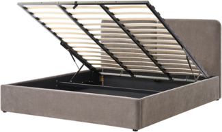 Bett mit Stauraum Stoff ARBOIS 180 x 200 cm Taupe