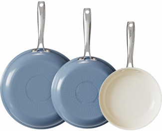 Redchef 3tlg. Pfannenset Induktion Antihaft Keramik 20/24/28cm Blau