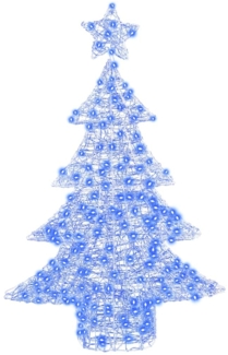 vidaXL Weihnachtsbaum mit 100 LEDs Blau 120 cm Acryl 42018975