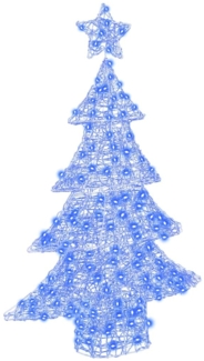 vidaXL Weihnachtsbaum mit 100 LEDs Blau 122 cm Acryl 42018975