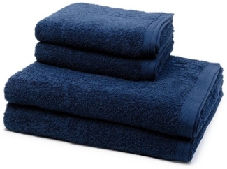 Möve Superwuschel 4 tlg. Frottier-Set - 2 X Handtuch (50 X 100cm), 2 X Duschtuch (80 X 150cm) - 520 g/m2 - Deep sea