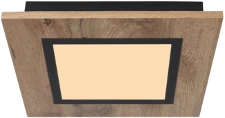 GLOBO LIGHTING LED Deckenleuchte LEA, LED fest integriert, Warmweiß, Deckenlampe/Wohnzimmer/Schlafzimmer/modern/Holz